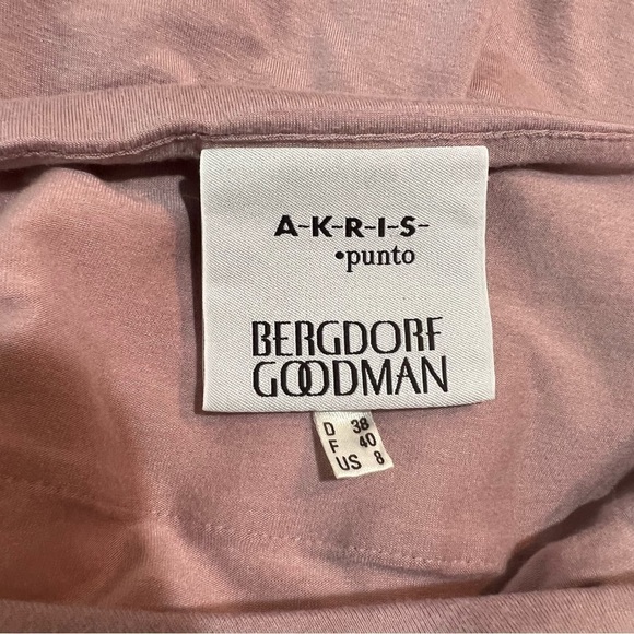 Akris Punto for Bergdorf Goodman Mauve Pink Short Sleeve Modal Top Blouse US 8 - Picture 7 of 8